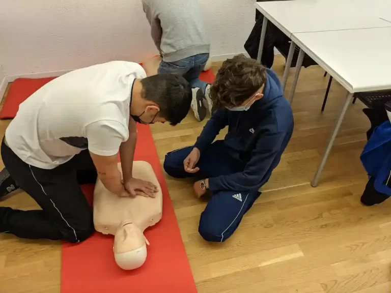 First Aid Course being done with a mannequin